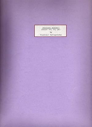 Imagen del vendedor de Troisti muziki" (1989) for Violin, Cello, and Piano [Piano Trio: FULL SCORE ONLY] a la venta por Cameron-Wolfe Booksellers