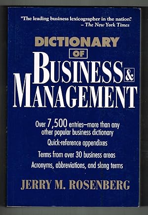 Dictionary of Business and Management (Business Dictionary Series)