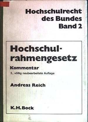 Bild des Verkufers fr Hochschulrahmengesetz: Kommentar Hochschulrecht des Bundes; Bd. 2 zum Verkauf von books4less (Versandantiquariat Petra Gros GmbH & Co. KG)