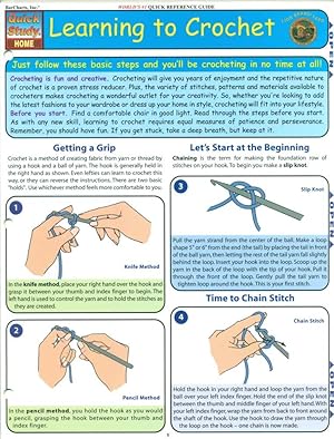 QUICK STUDY REFERENCE GUIDE: LEARNING TO CROCHET: 6-Page, Laminated Fold-Out (Quick Study Home)