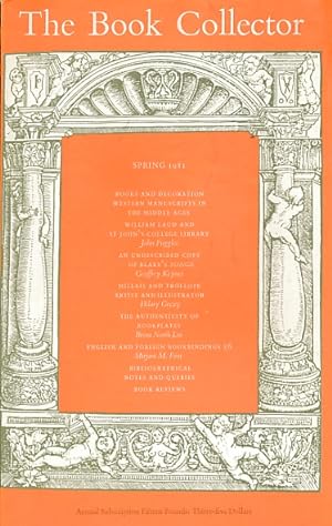Image du vendeur pour The Book Collector. Volume 30. No. 1. Spring 1981 mis en vente par Barter Books Ltd