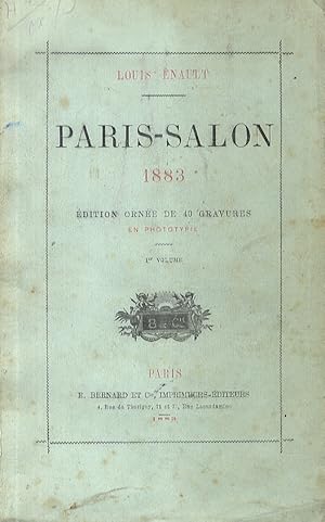 Bild des Verkufers fr Paris-Salon 1883. Edition orne de 40 gravures en phototypie. Ier volume. zum Verkauf von Libreria Oreste Gozzini snc