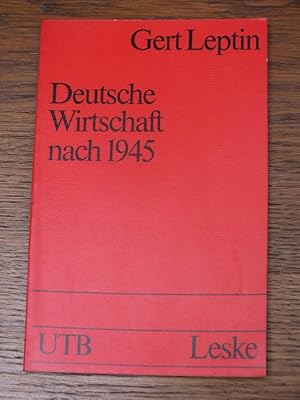 Seller image for Deutsche Wirtschaft nach 1945. Ein Ost-West-Vergleich. for sale by Antiquariat Sasserath