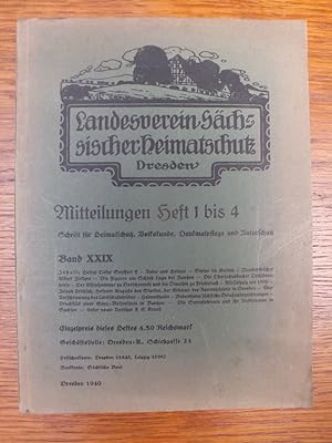 Landesverein sächsischer Heimatschutz Mitteilungen Heft 1 bis 4, Schrift für Heimatschutz, Volksk...