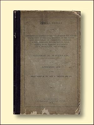 Annual Report Upon theTerritories of the United States West of the 100th Meridian, in the States ...