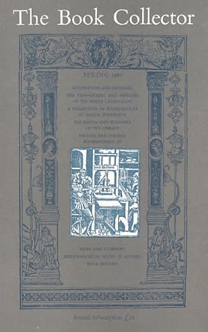 Image du vendeur pour The Book Collector. Volume 35. No. 1. Spring 1986 mis en vente par Barter Books Ltd