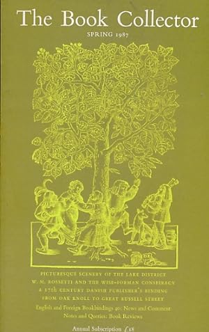 Image du vendeur pour The Book Collector. Volume 36. No. 1. Spring 1987 mis en vente par Barter Books Ltd