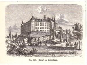 Bild des Verkufers fr Schlo zu Altenburg. Holzstich aus Spamer`s illustriertem Konversationslexikon. zum Verkauf von Antiquariat Heinz Tessin