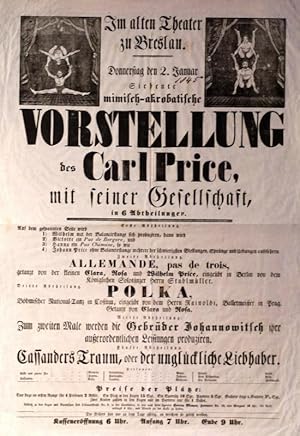 Siebente mimisch-akrobatische Vorrstellung des Carl Price mit seiner Gesellschaft, in 6 Abtheilun...