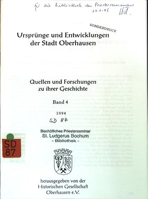 Seller image for Die Kirchweihliturgie in der Marienkirche zu Oberhausen 1894; Sonderdruck aus: Ursprnge und Entwicklungen der Stadt Oberhausen, Quellen und Forschungen zu ihrer Geschichte, Band 4; for sale by books4less (Versandantiquariat Petra Gros GmbH & Co. KG)