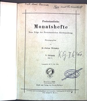 Imagen del vendedor de Heinrich Holtzmann's Bedeutung fr die neutestamentliche Wissenschaft; in: 6. Jg. Heft 5 Protestantische Monatshefte, neue Folge der Protestantischen Kirchenzeitung; a la venta por books4less (Versandantiquariat Petra Gros GmbH & Co. KG)