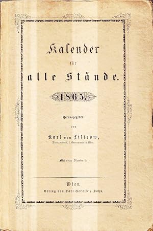 Seller image for Kalender fr alle Stnde 1865. for sale by Galerie Magnet GmbH