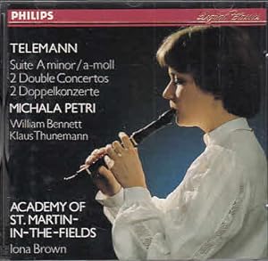 Seller image for Telemann : Suite A minor / a-moll , 2 Double Concertos / 2 Doppelkonzerte Michala Petri, William Bennett, Klaus Thunemann, Academy of St. Martin-in-the-fields, Iona Brown for sale by Licus Media