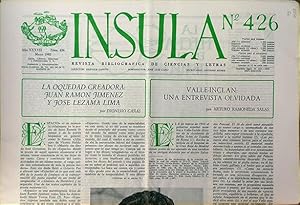 Ínsula. Revista Bibliográfica de Ciencias y Letras, nº 426, año XXXVII, 1982. La oquedad creadora...