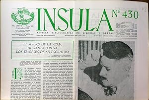 Ínsula. Revista Bibliográfica de Ciencias y Letras, nº 430, año XXXVII, 1982. El "Libro de la vid...