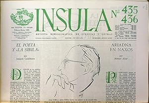 Ínsula. Revista Bibliográfica de Ciencias y Letras, nº 435-36, año XXXVIII, 1983. Noventa años de...