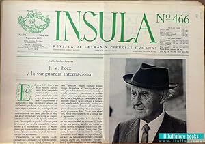 Ínsula. Revista Bibliográfica de Ciencias y Letras, nº 466, año XL, 1985. J. V. Foix y la vanguar...