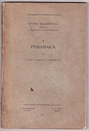 Imagen del vendedor de Universitas Catholica Luvaniensis - Studia Hellenistica 7 - Ptolemaica a la venta por Biblioteca de Babel