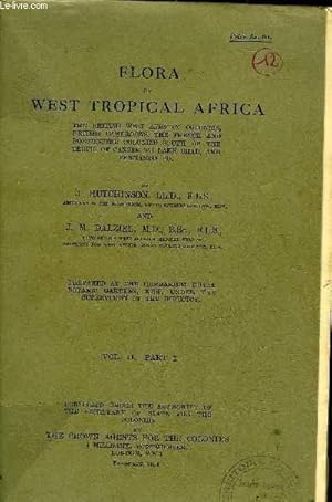 Imagen del vendedor de FLORA OF WEST TROPICAL AFRICA - VOL II PART 2. a la venta por Le-Livre