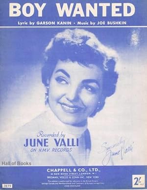 Boy Wanted: Recorded By June Valli