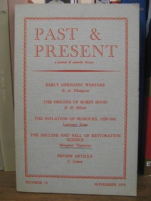 Imagen del vendedor de Past & Present: A Journal of Scientific History, Number 14, November 1958 a la venta por PsychoBabel & Skoob Books