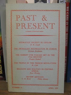 Bild des Verkufers fr Past & Present: A Journal of Scientific History, Number 15, April 1959 zum Verkauf von PsychoBabel & Skoob Books