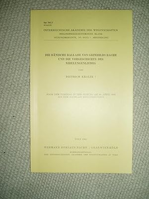 Die dänische Ballade von Grimhilds Rache und die Vorgeschichte des Nibelungenliedes