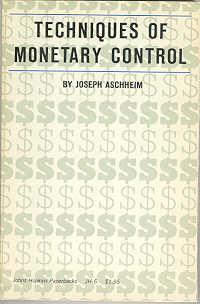 Image du vendeur pour Techniques of Monetary Control mis en vente par Books on the Square