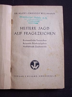 Imagen del vendedor de Heitere jagd auf fragezeichen a la venta por Librairie Ancienne Zalc