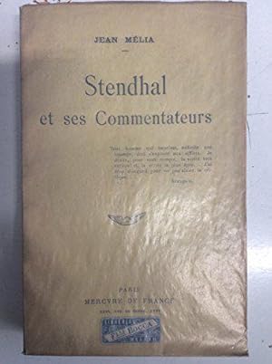 Bild des Verkufers fr Stendhal et ses Commentateurs zum Verkauf von JLG_livres anciens et modernes