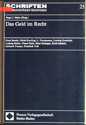 Bild des Verkufers fr Das Geld im Recht: Wrzburger Universittsreden 1983-1985 - Publikumsveranstaltungen des Seminars fr Whrungsrecht u. Aussenwirtschaftsrecht. Schriften zur monetren konomie; Bd. 25 zum Verkauf von books4less (Versandantiquariat Petra Gros GmbH & Co. KG)