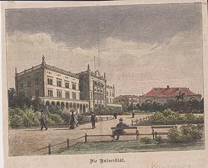 orig. Holzstich Die Universität - Baltikum