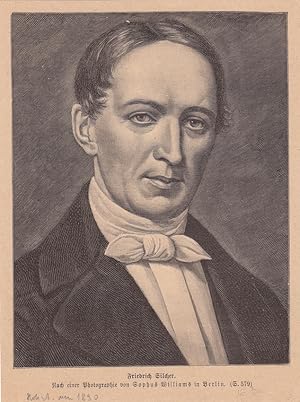 Friedrich Silcher (1789-1860), Holzstich um 1890, Blattgröße: 16,5 x 12,5 cm, reine Bildgröße: 15...
