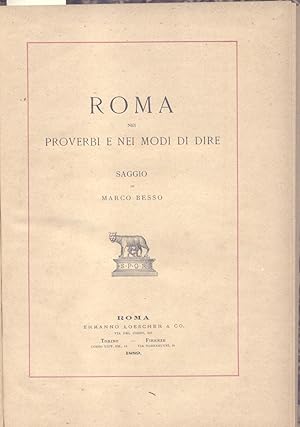 Bild des Verkufers fr ROMA E IL PAPA NEI PROVERBI E NEI MODI DI DIRE. Saggio. zum Verkauf von studio bibliografico pera s.a.s.