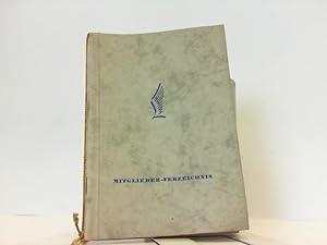 Bild des Verkufers fr Mitgliederverzeichnis. Stand vom 30. September 1938. zum Verkauf von Antiquariat Ehbrecht - Preis inkl. MwSt.