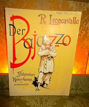 alte Noten Klavierauszug der Bajazzo Drama R Leoncavallo Fürstner 1925 gebunden 