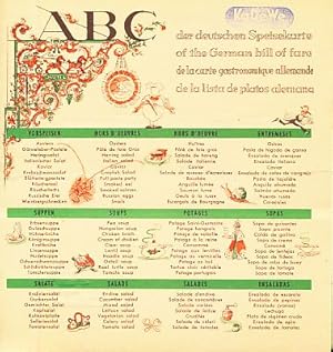 ABC der deutschen Speisekarte - of the German bill of fare - se la carte gastronomique allemande ...