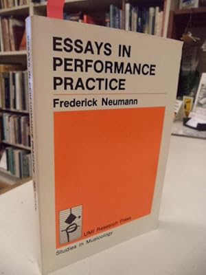 Seller image for Essays in Performance Practice (Studies in musicology) for sale by The Odd Book  (ABAC, ILAB)