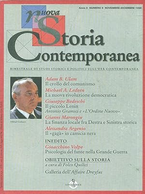 Bild des Verkufers fr Nuova Storia Contemporanea N. 6/Novembre dicembre 1998 zum Verkauf von Librodifaccia