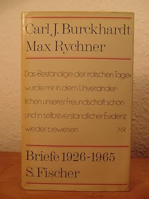 Immagine del venditore per Carl J. Burckhardt - Max Rychner. Briefe 1926 - 1965 venduto da Antiquariat Weber