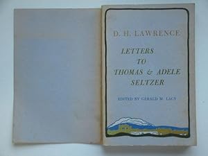 Imagen del vendedor de Letters to Thomas and Adele Seltzer a la venta por Aucott & Thomas