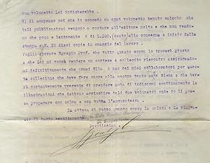 Lettera dattiloscritta, con firma autografa, stesa su due facciate. Datata: Siena 13 maggio 1916....