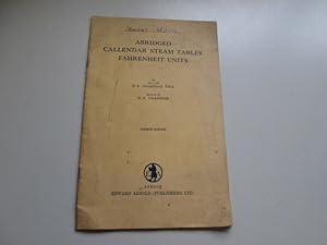 Seller image for Abridged Callendar Steam Tables Fahrenheit Units for sale by Goldstone Rare Books