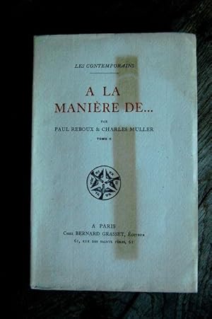 Seller image for A la manire de. Tome II for sale by Un livre en poche