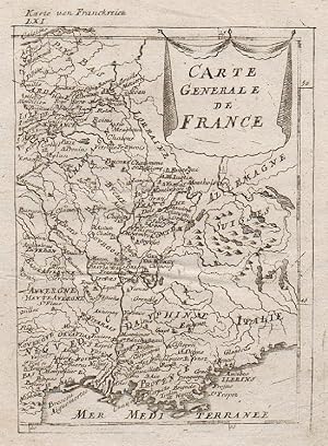 Karte von Frankreich. Carte Generale de France.