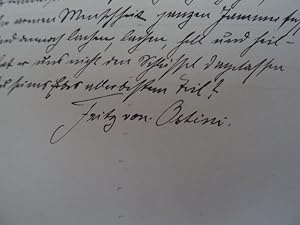 (1861 - 1927). Eigenhändiges Gedicht mit Unterschrift anlässlich des Todes von Wilhelm Busch im J...