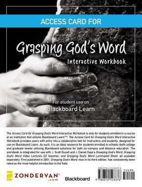 Seller image for Access Card for Grasping God's Word Interactive Workbook: For Student Use on the Blackboard Learn(TM) Platform for sale by ChristianBookbag / Beans Books, Inc.