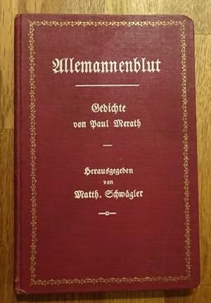 Allemannenblut (Gedichte; hg. v. Matth. Schwägler)