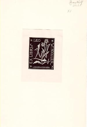 O-Holzschn. " Ex Libris Leo Winkler", 9,6 x 7,4 cm Büttenpapier, im Druck monogrammiert. Rücks. n...
