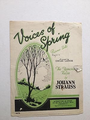 Immagine del venditore per Voices of Spring. Piano Solo. The Famous Valse by Johann Strauss venduto da Book Souk